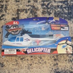 Air Force Toy Helicopter - White and Blue Kids Toy